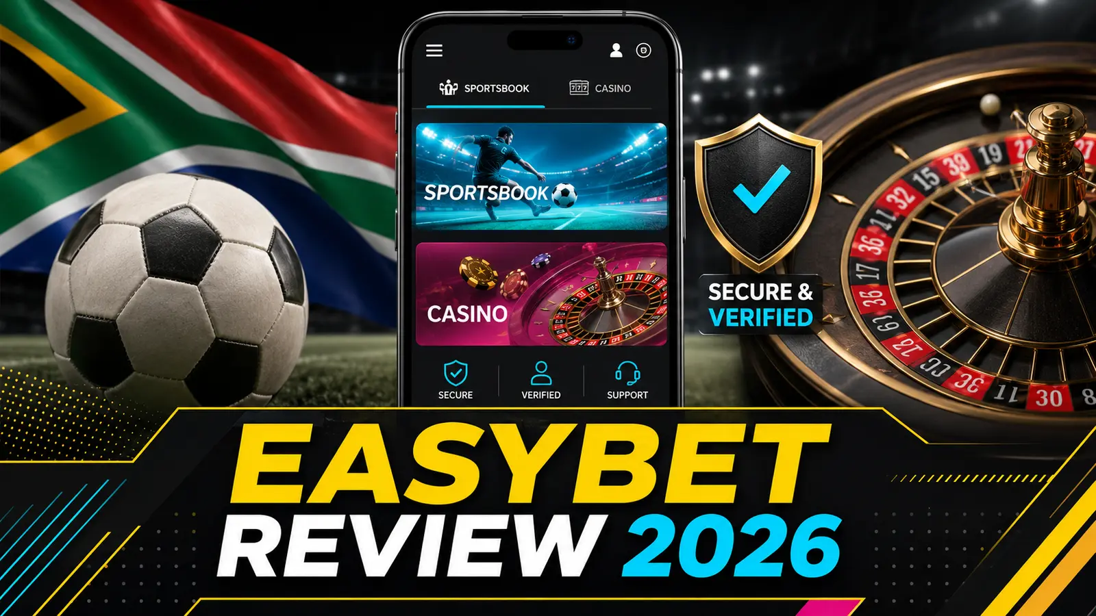 EasyBet South Africa 2026 review covering sportsbook, casino, safety and payments