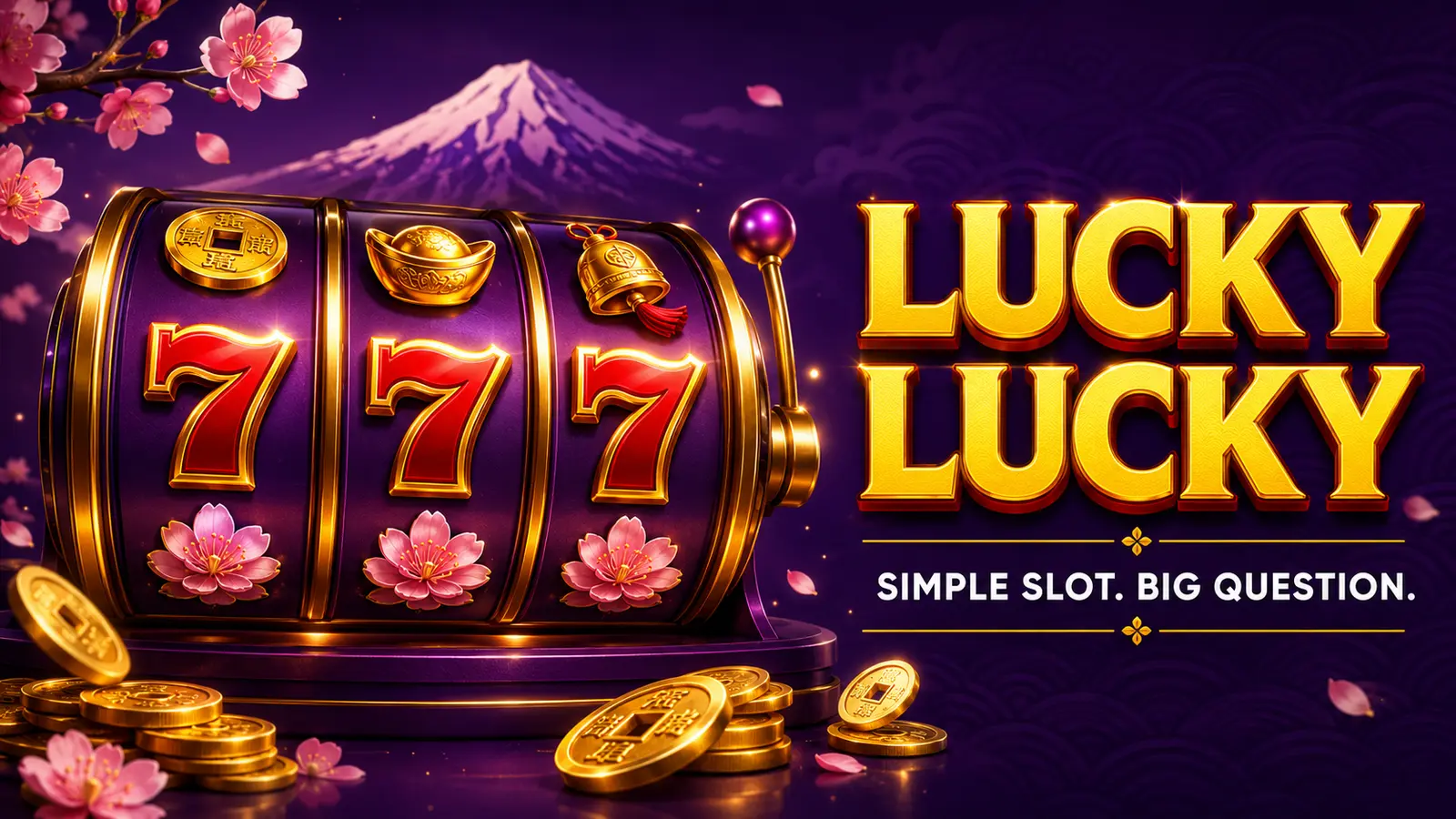 Lucky Lucky Spina Zonke review graphic with a simple three-reel one-line slot
